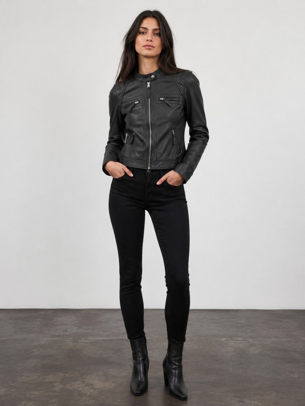 Women's Genuine Leather Moto Jacket | Small | New Unworn